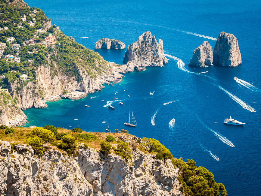 capri island faraglioni