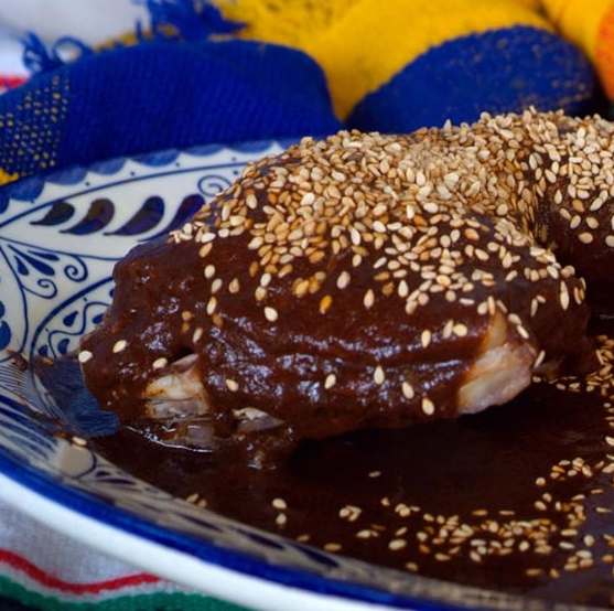 chicken mole with chocolate sauce