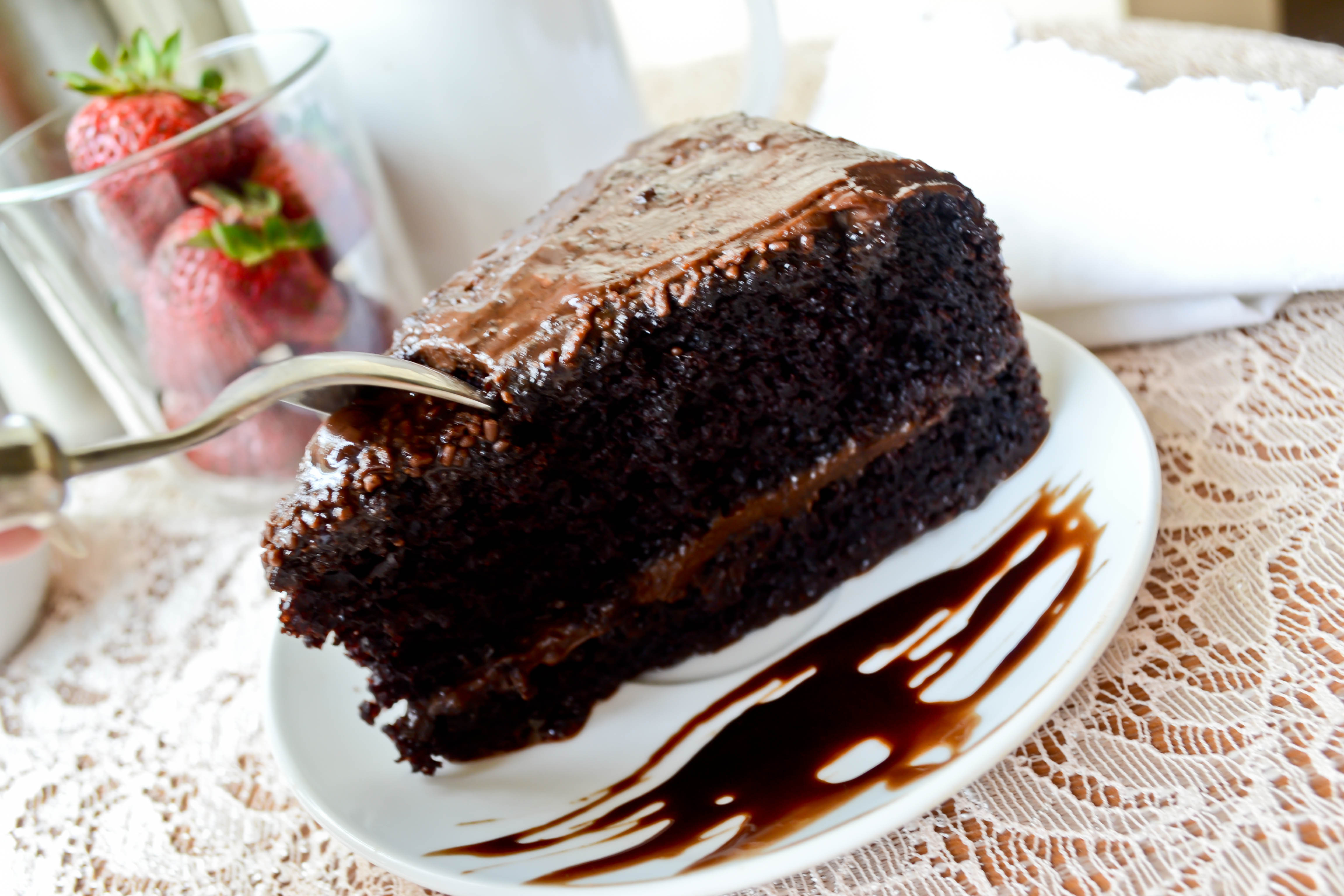 dark chocolate matilda cake