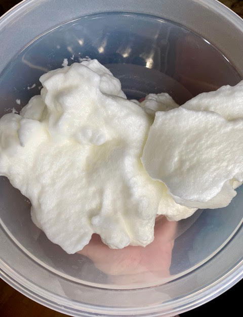 mix egg whites fluffy