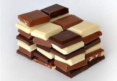 stacked chocolate bars
